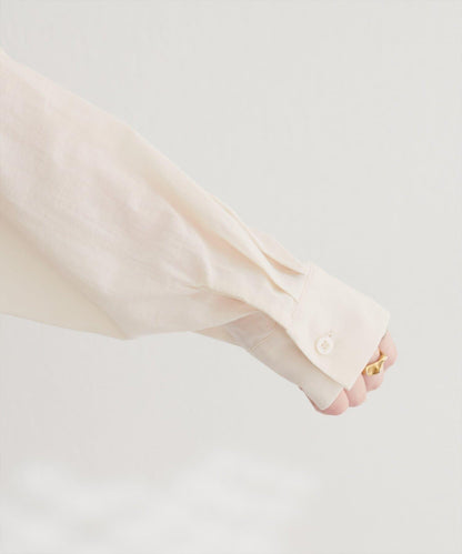 【natural couture】棉麻透視長袖襯衫