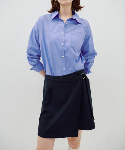 【LARUTA】迷你標誌刺繡基礎款襯衫