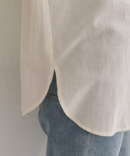 【natural couture】棉麻透視長袖襯衫