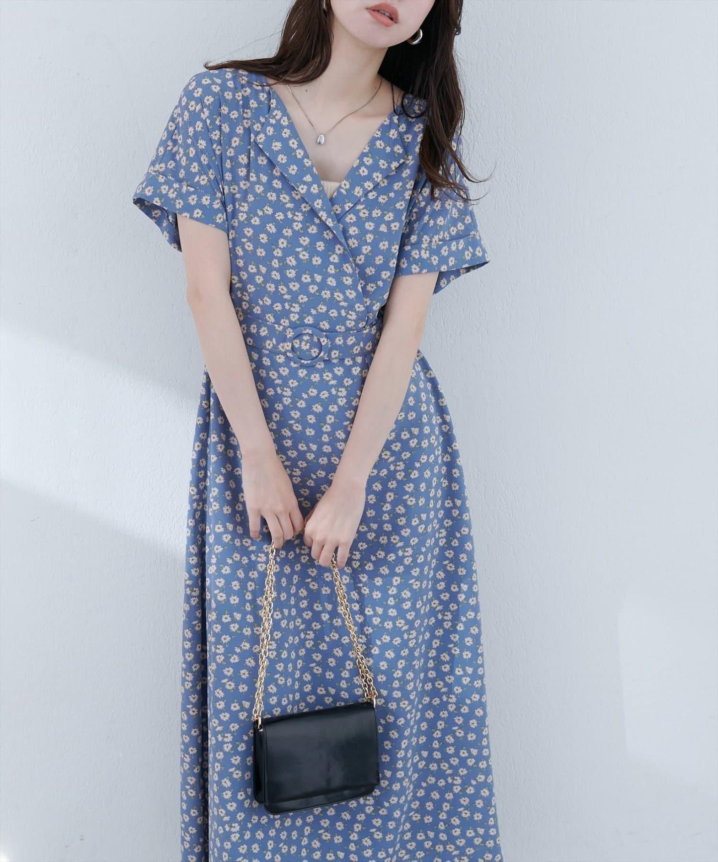 【natural couture】三角領連衣裙