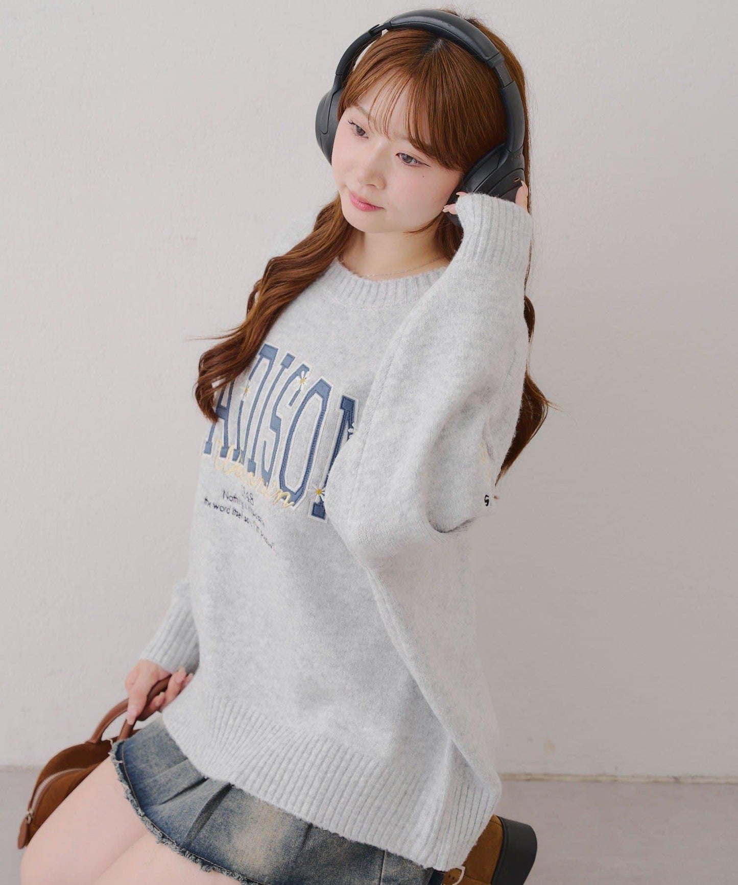 【RMAF】圖案學院風軟糯針織衫