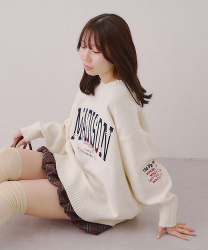 【RMAF】圖案學院風軟糯針織衫