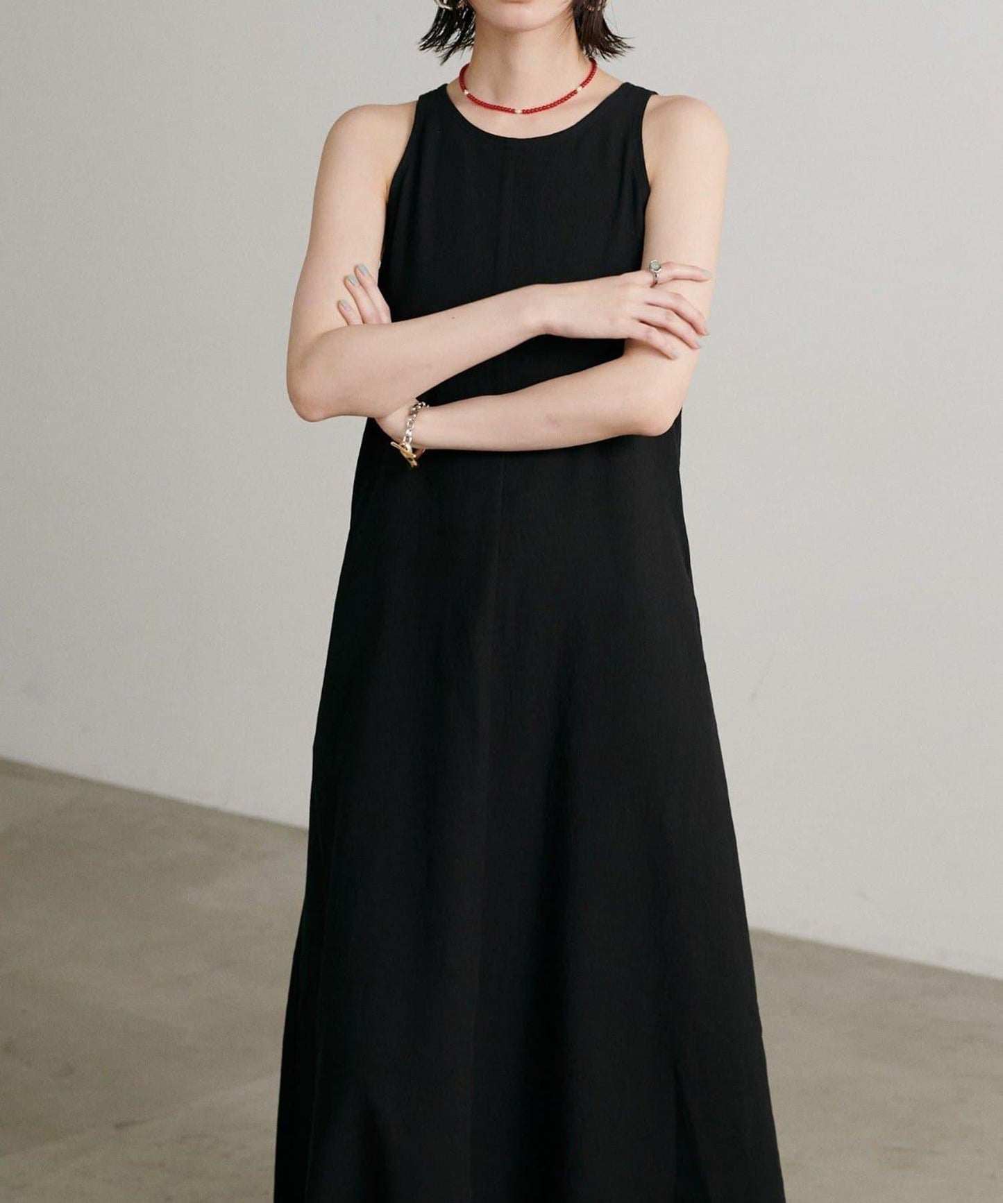 【LARUTA】美式無袖流蘇連衣裙