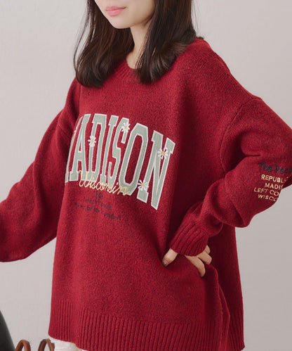 【RMAF】圖案學院風軟糯針織衫