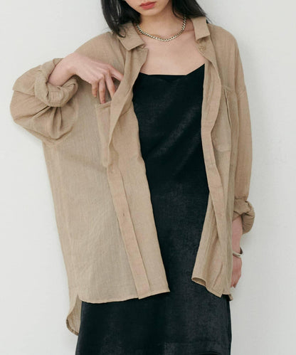 【LARUTA】透視感狩獵風口袋襯衫