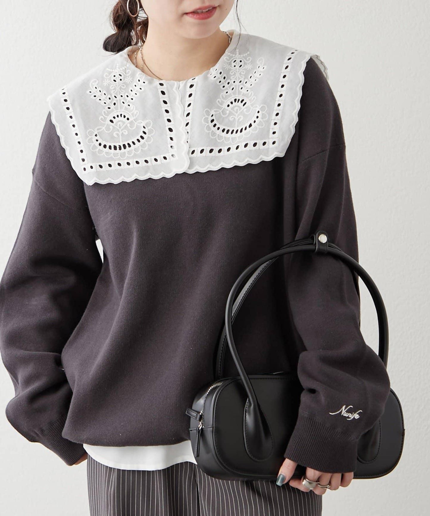 【NUNIFE】衛衣風格套頭衫