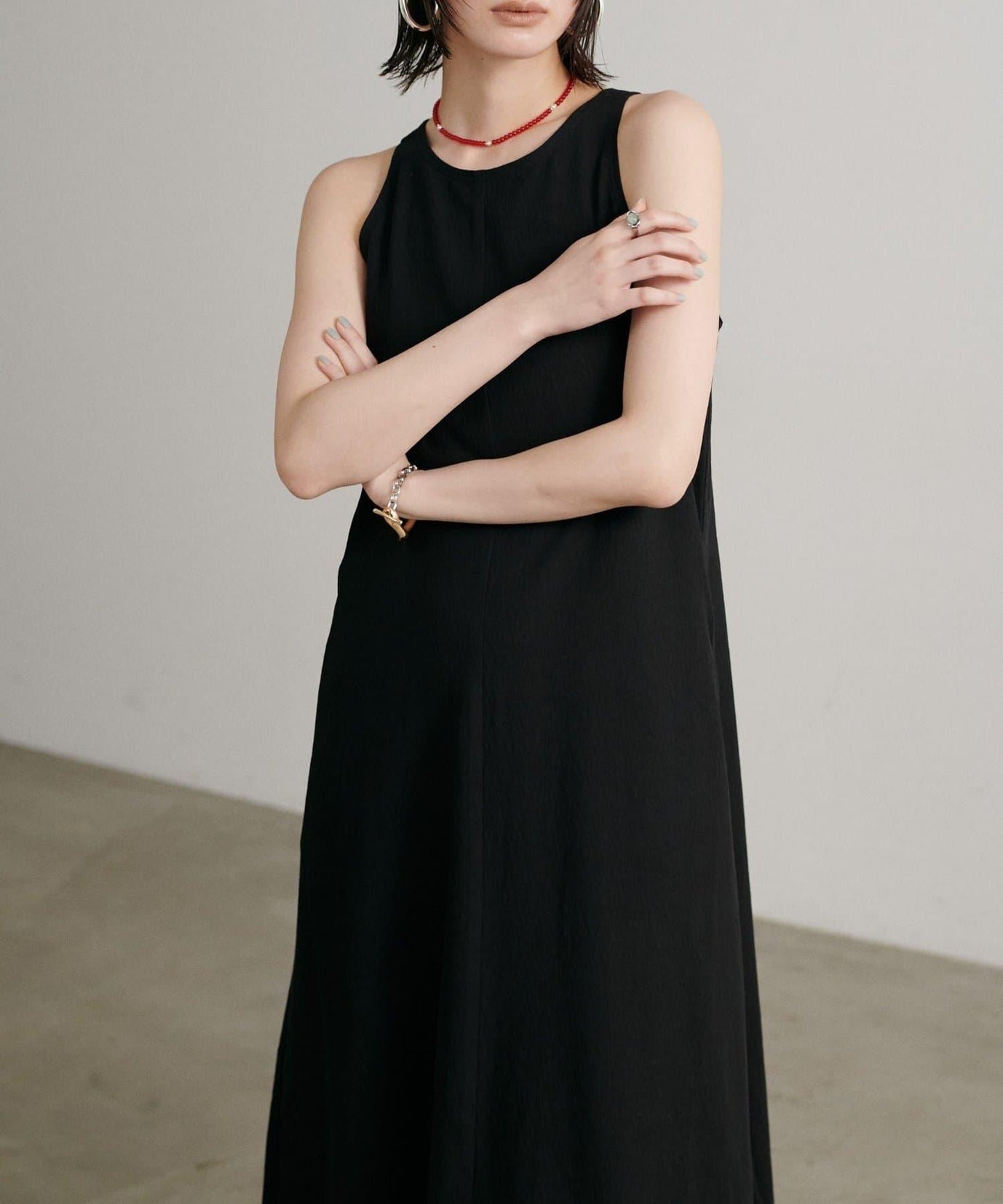 【LARUTA】美式無袖流蘇連衣裙