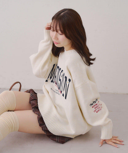 【RMAF】圖案學院風軟糯針織衫