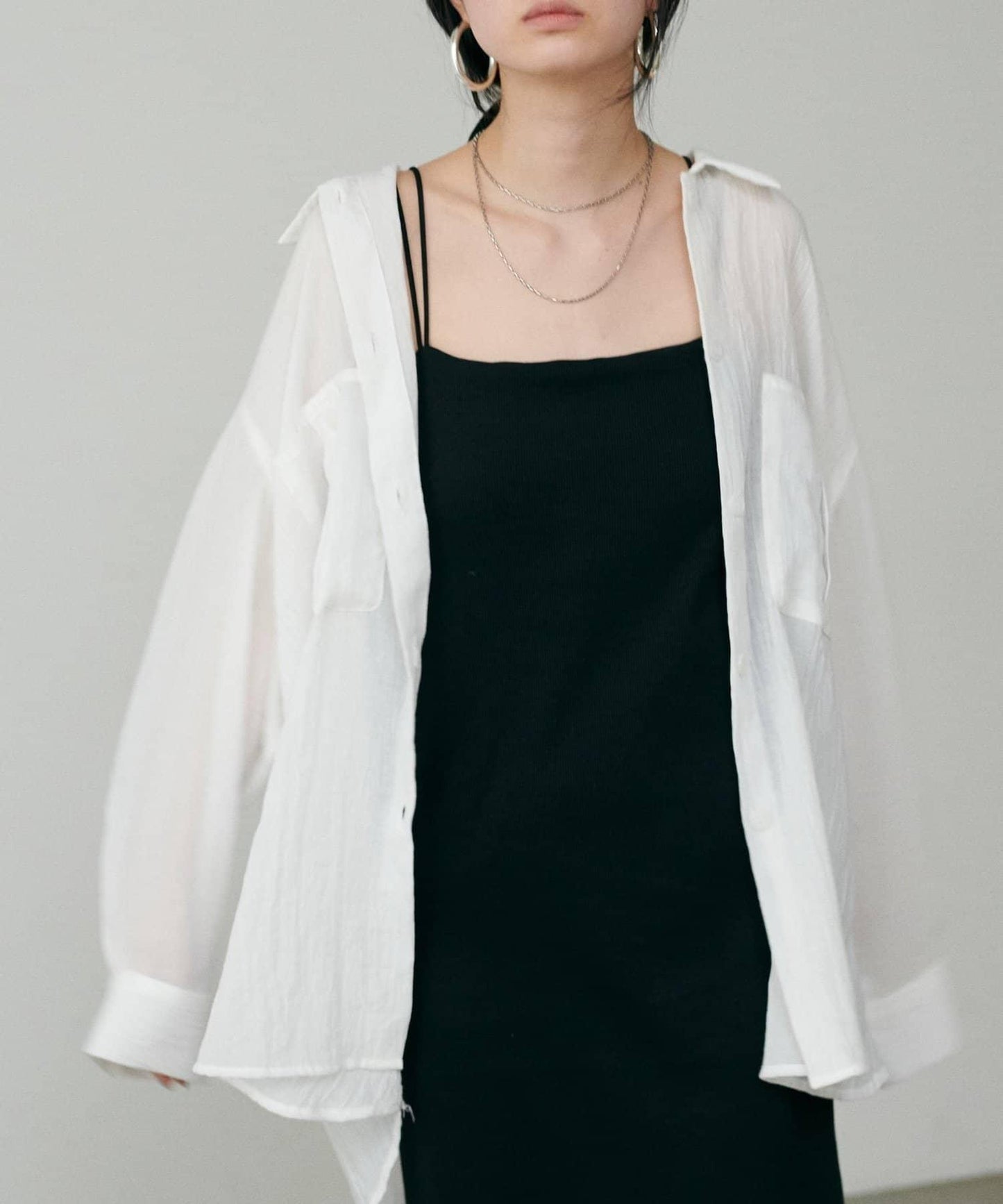 【LARUTA】透視感狩獵風口袋襯衫