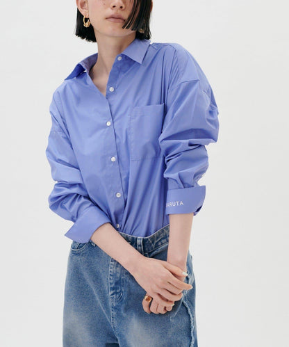 【LARUTA】迷你標誌刺繡基礎款襯衫