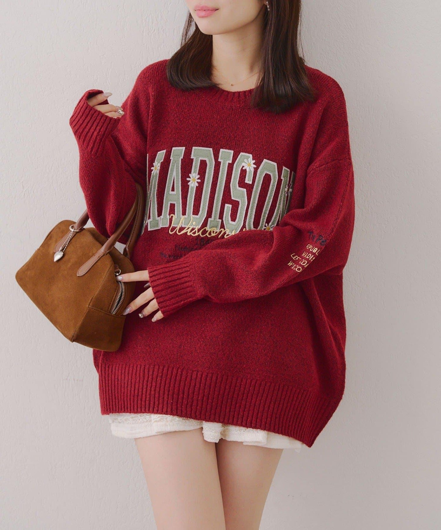 【RMAF】圖案學院風軟糯針織衫