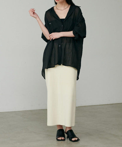 【LARUTA】透視感狩獵風口袋襯衫