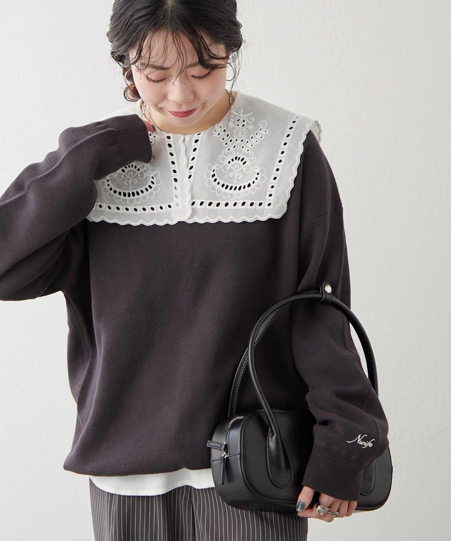 【NUNIFE】衛衣風格套頭衫