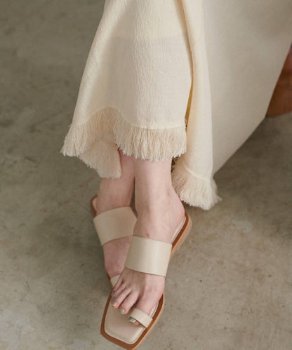 【LARUTA】美式無袖流蘇連衣裙