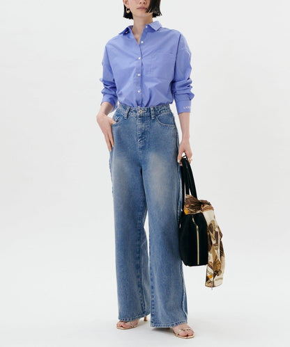 【LARUTA】迷你標誌刺繡基礎款襯衫