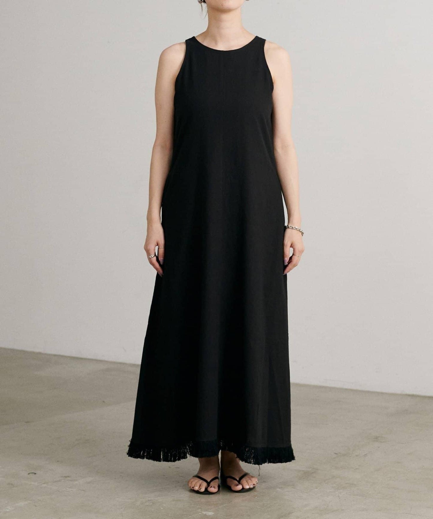 【LARUTA】美式無袖流蘇連衣裙