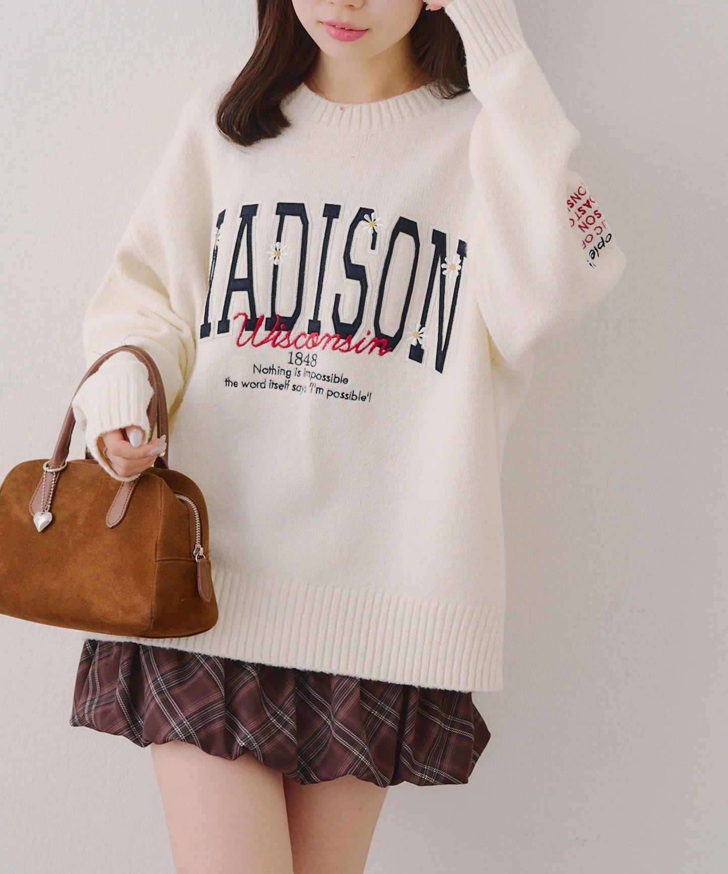 【RMAF】圖案學院風軟糯針織衫