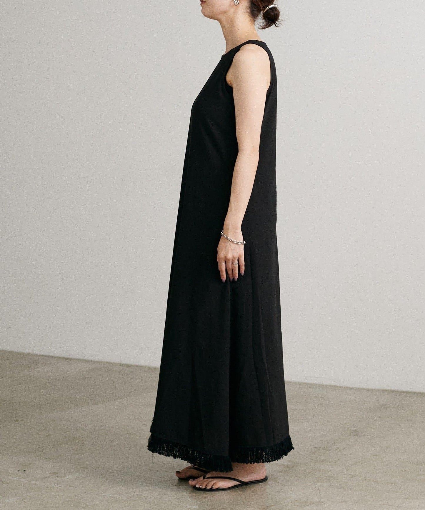 【LARUTA】美式無袖流蘇連衣裙