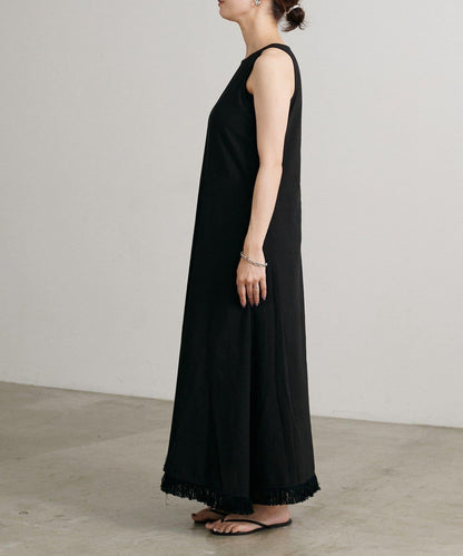 【LARUTA】美式無袖流蘇連衣裙