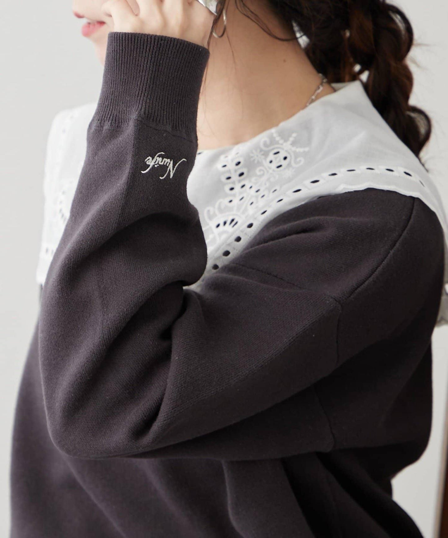 【NUNIFE】衛衣風格套頭衫