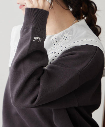 【NUNIFE】衛衣風格套頭衫