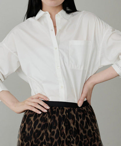 【LARUTA】迷你標誌刺繡基礎款襯衫