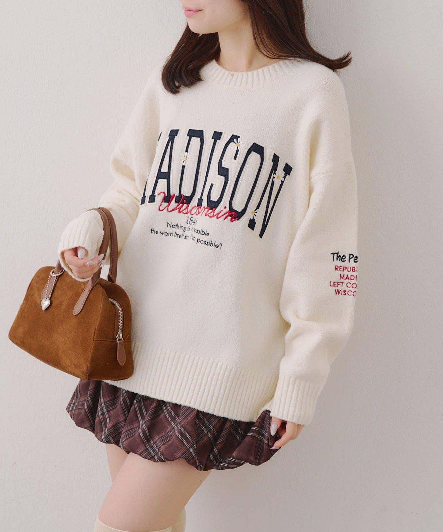 【RMAF】圖案學院風軟糯針織衫