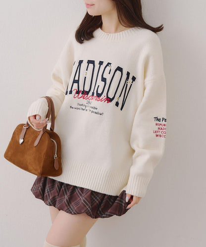 【RMAF】圖案學院風軟糯針織衫