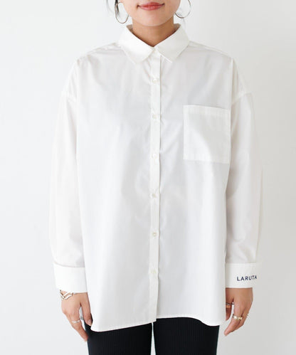 【LARUTA】迷你標誌刺繡基礎款襯衫