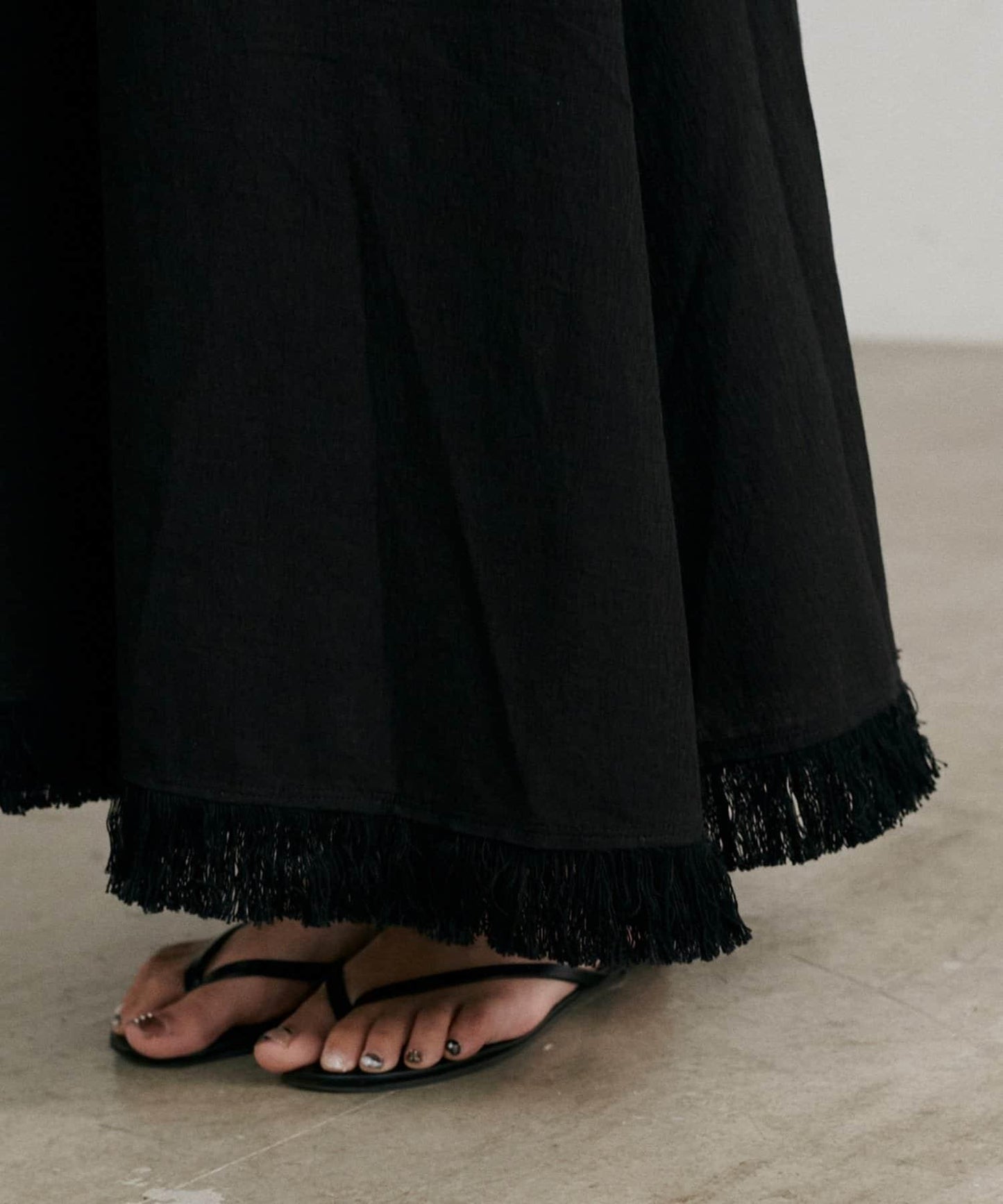 【LARUTA】美式無袖流蘇連衣裙