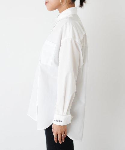 【LARUTA】迷你標誌刺繡基礎款襯衫
