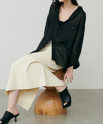 【LARUTA】透視感狩獵風口袋襯衫