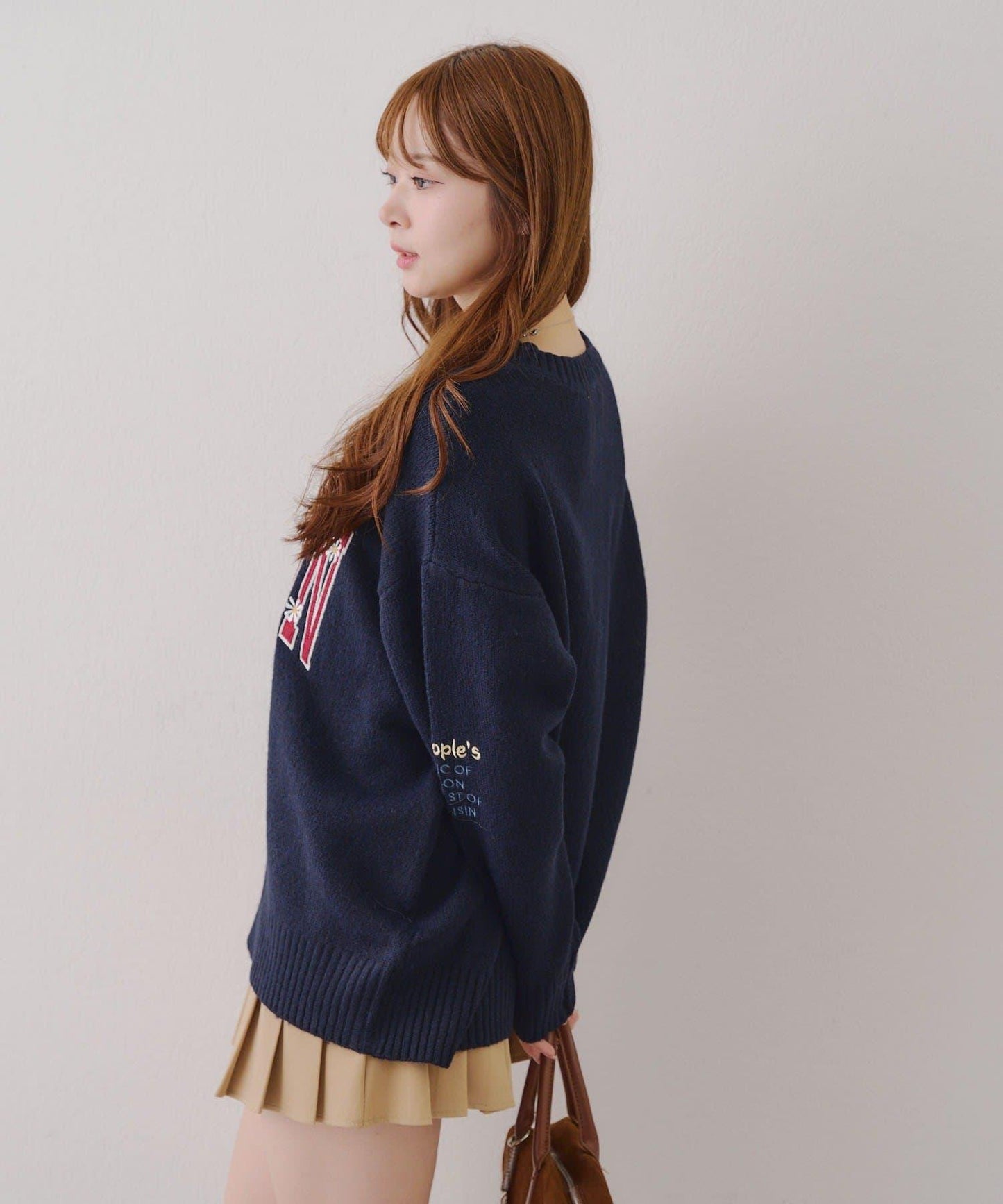 【RMAF】圖案學院風軟糯針織衫