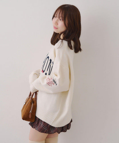 【RMAF】圖案學院風軟糯針織衫