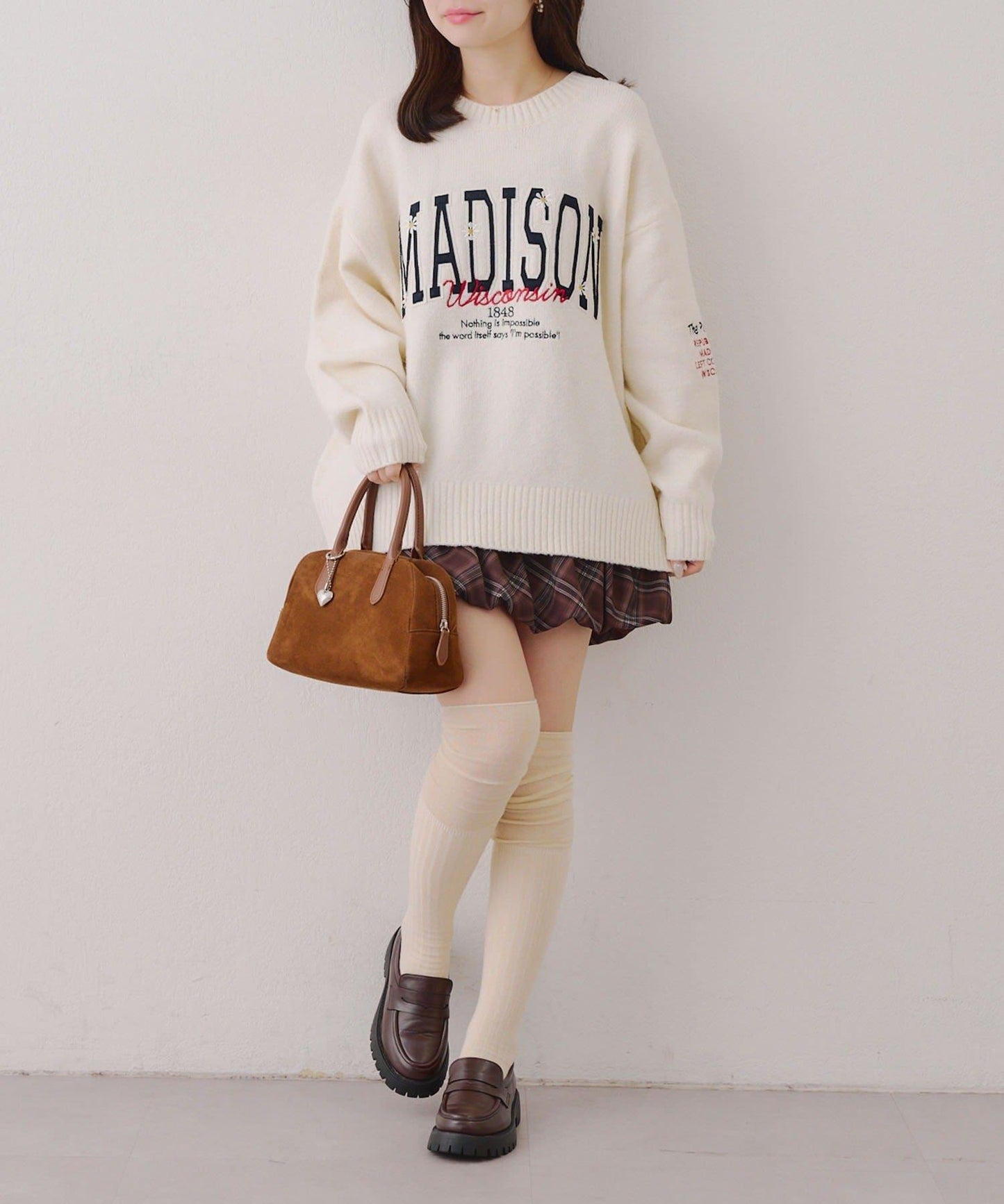 【RMAF】圖案學院風軟糯針織衫