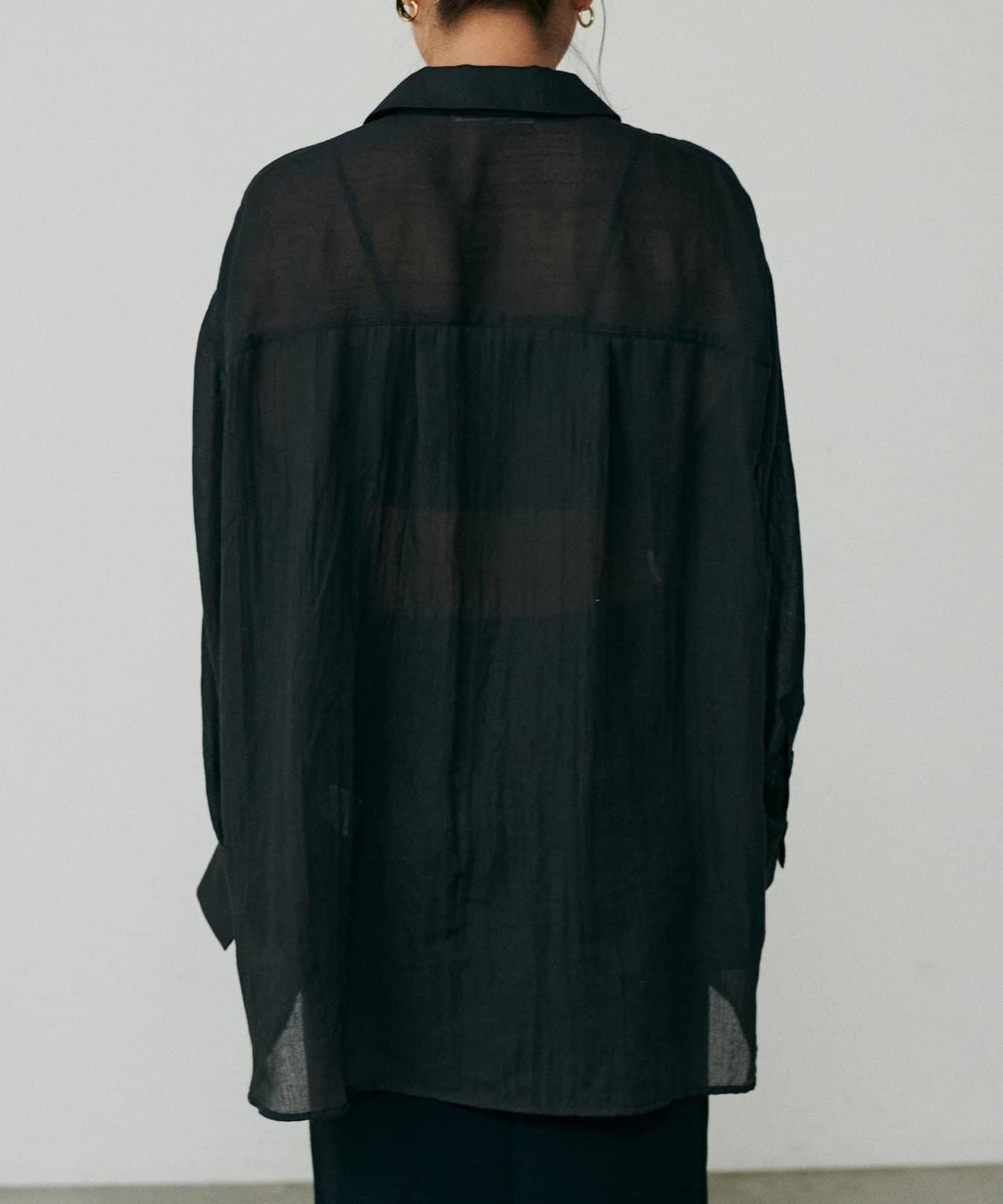 【LARUTA】透視感狩獵風口袋襯衫