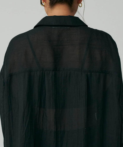 【LARUTA】透視感狩獵風口袋襯衫