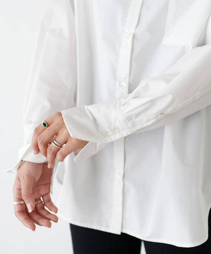 【LARUTA】迷你標誌刺繡基礎款襯衫