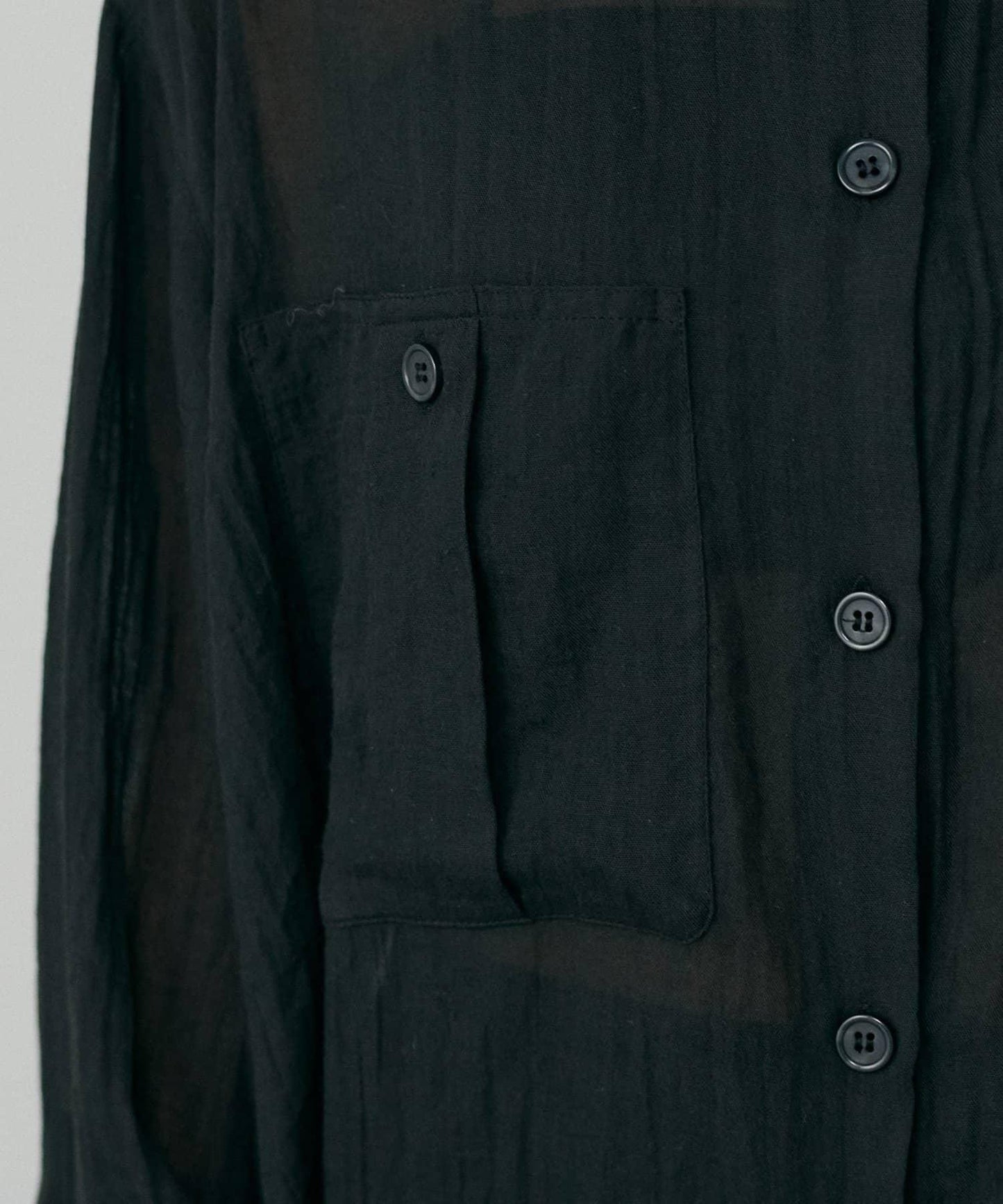 【LARUTA】透視感狩獵風口袋襯衫