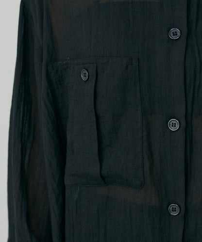 【LARUTA】透視感狩獵風口袋襯衫