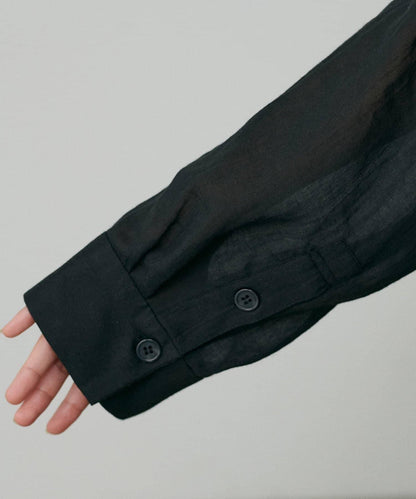 【LARUTA】透視感狩獵風口袋襯衫