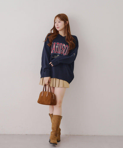 【RMAF】圖案學院風軟糯針織衫