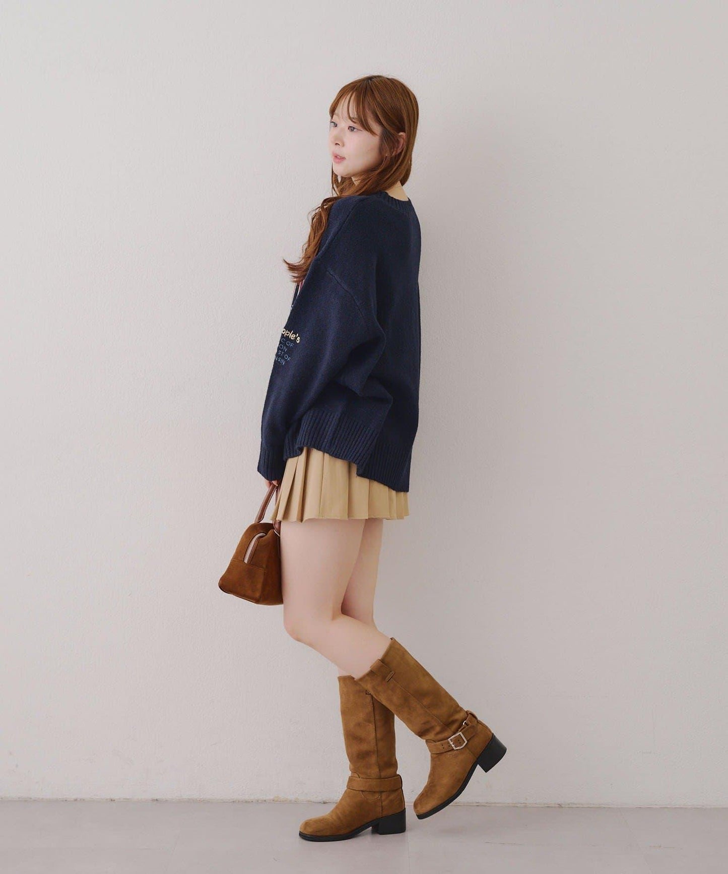 【RMAF】圖案學院風軟糯針織衫