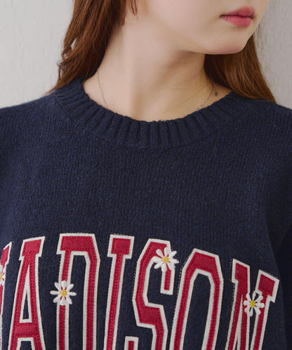 【RMAF】圖案學院風軟糯針織衫