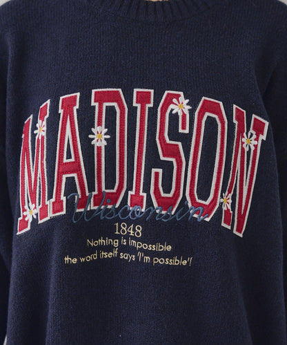 【RMAF】圖案學院風軟糯針織衫