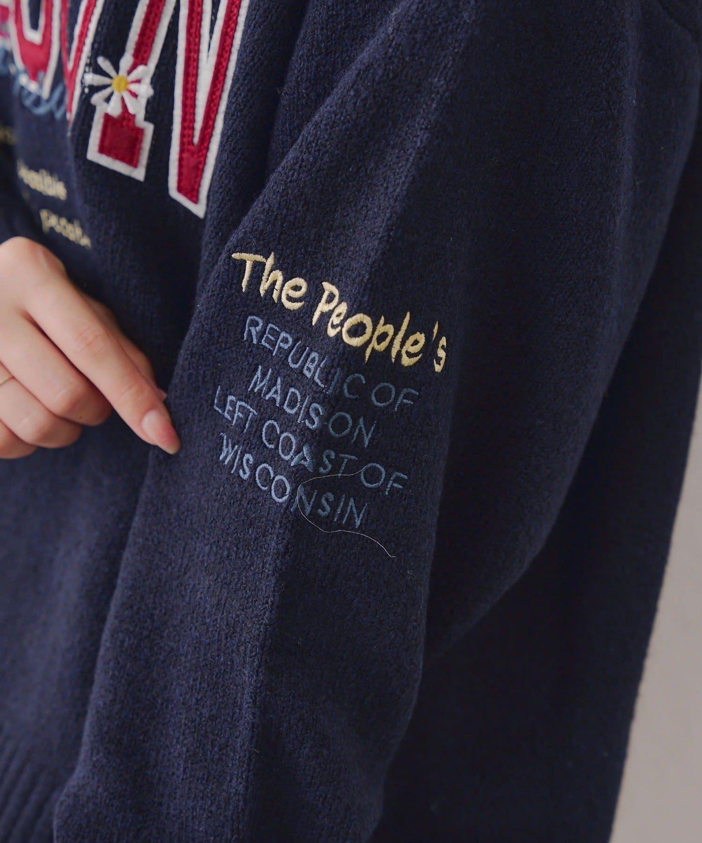 【RMAF】圖案學院風軟糯針織衫