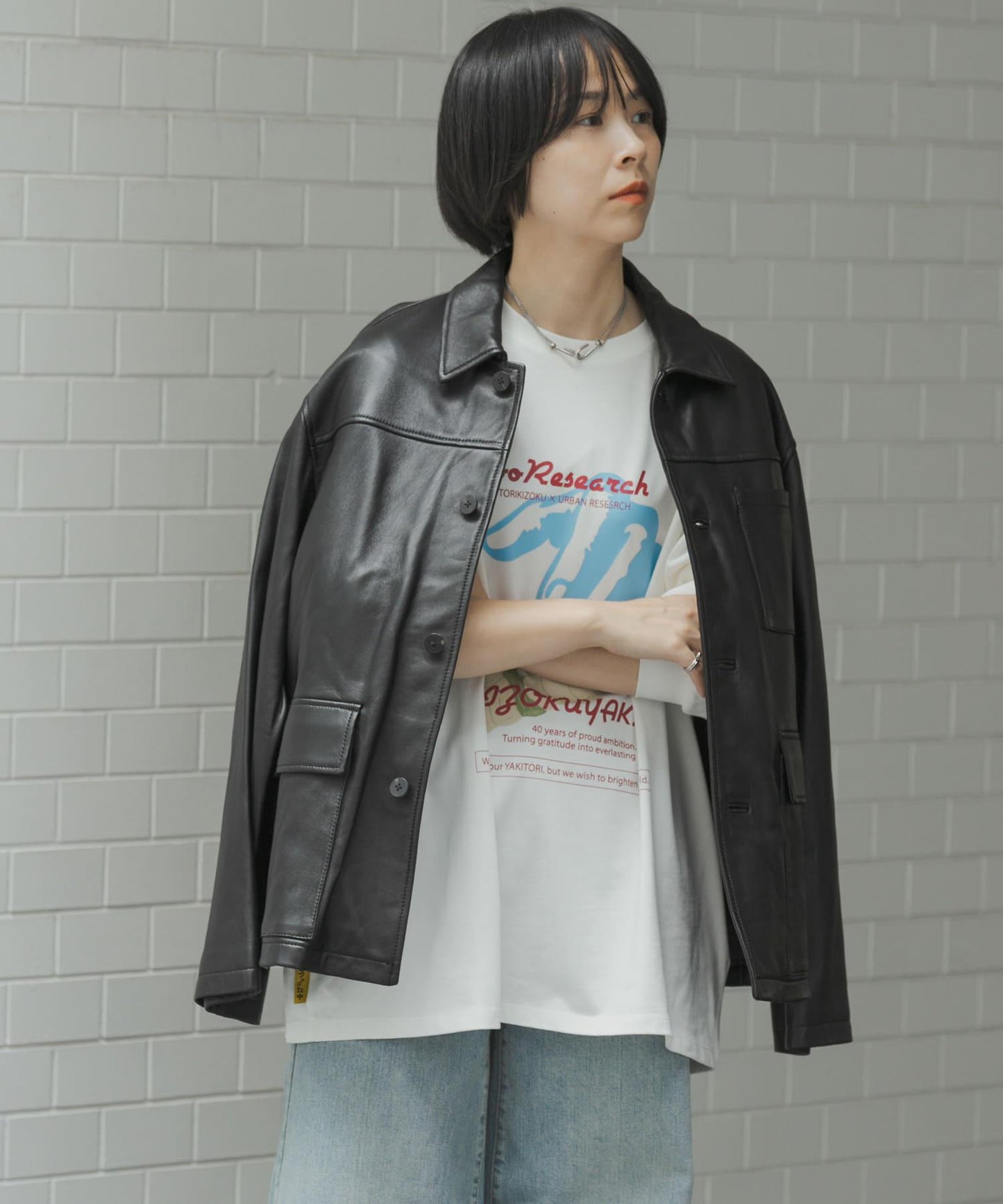 鳥貴族×UR UnuboResearch 長袖T恤 B