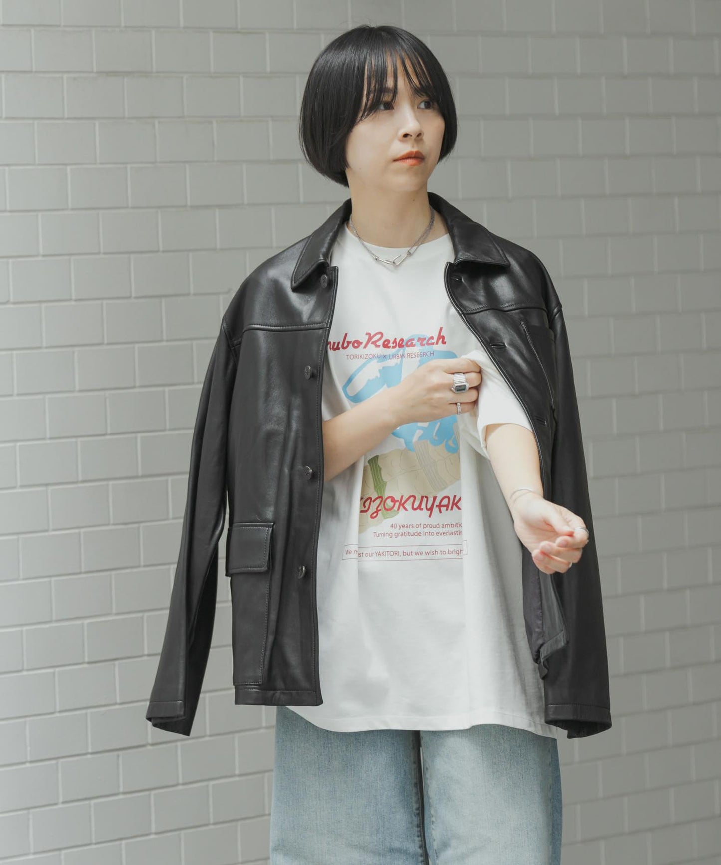 鳥貴族×UR UnuboResearch 長袖T恤 B