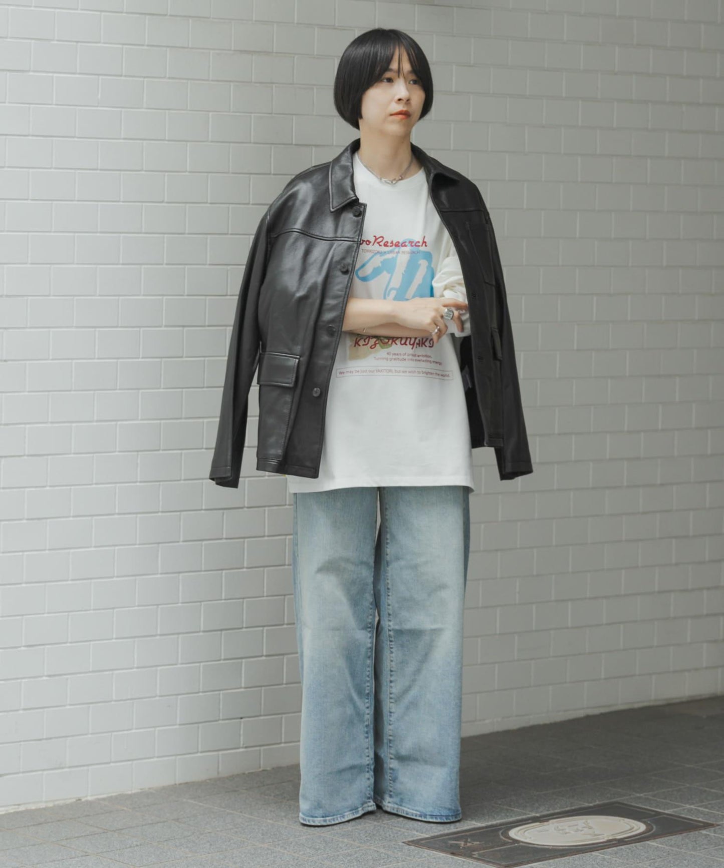 鳥貴族×UR UnuboResearch 長袖T恤 B