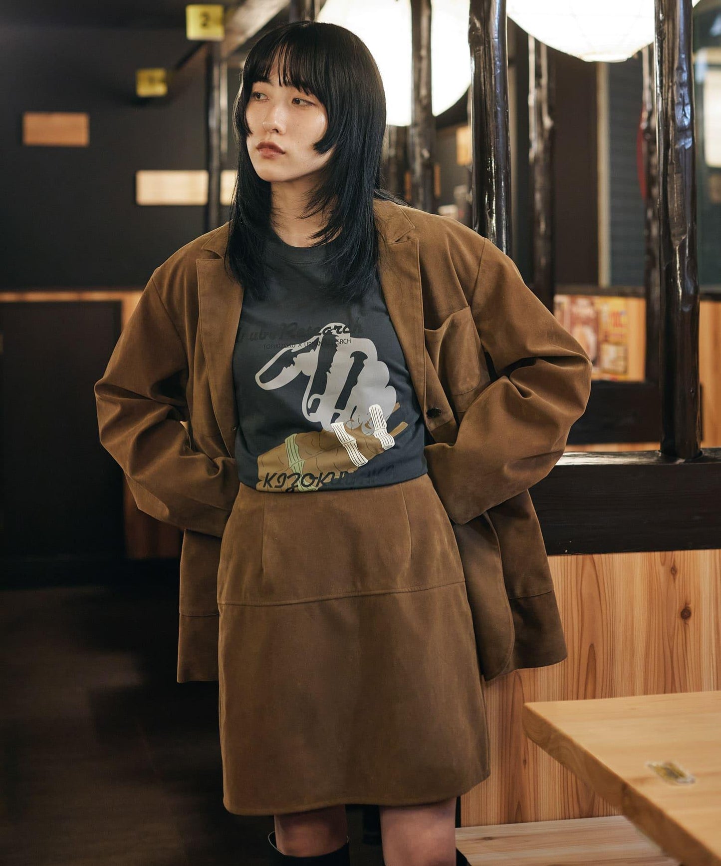 鳥貴族×UR UnuboResearch 長袖T恤 B